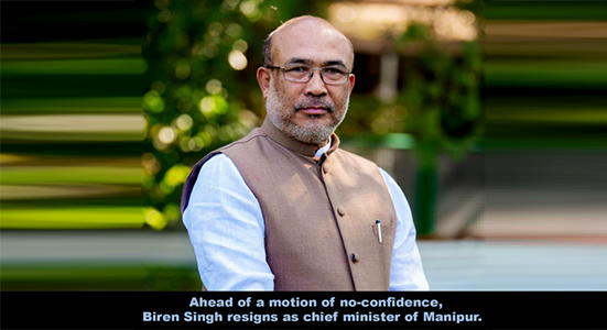 Ahead of a motion of no-confidence, Biren Singh resigns as chief minister of Manipur